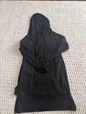 Athletes Black Longline Hoodie Sweatshirt